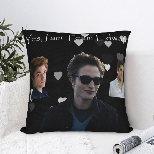 Potdemiel Kissenbezug mit Edward Cullen und Jacob Twilight Motiv in Schwarz - Bild 1