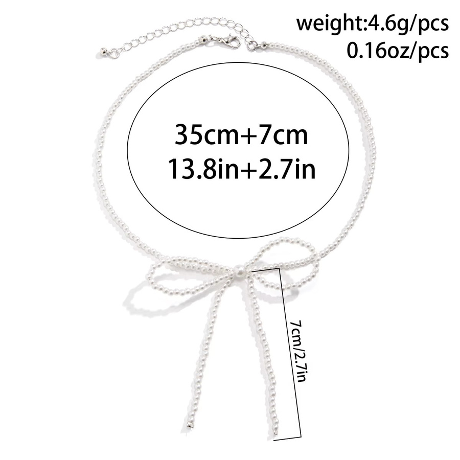 Lacteo Chic Halskette, Schleife, Imitation Perle, Damen - Bild 3