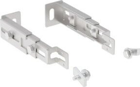 Geberit Duofix Fußbefestigung vz, tiefenverstärkt für Rückwand, Silber, 2 Stück - Bild 1