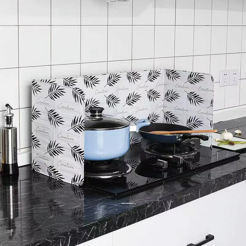 2er-Set SHNGki Spritzschutzplatten aus Aluminium für Herd und Mikrowelle, Silber - Bild 1