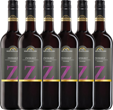 Remstalkellerei Remstal Zweigelt Qba feinherb Rotwein 6 x 0,75 l