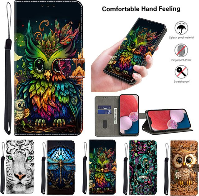 3D Magnetische Leder-Brieftasche als Flip Case für Samsung Galaxy S25 S24 S23 S22 S21 S20 S10 S10e S9 S8 Plus Ultra FE Edge 4G/5G in Multicolour - Bild 1