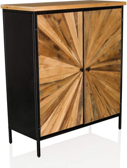 hjh LIVING Kommode SANTJAGO BLACK SUN XL aus Holz in Schwarz im Industrial Design - Bild 1