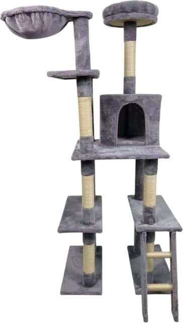 Katzen Kratzbaum von HARDIN in Grau, B/T/H: 71 x 66 x 160 cm - Bild 1