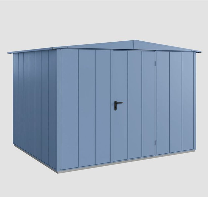 Ecostar Gerätehaus Elegant-S aus verzinktem Metall in Blau, B/H/T: 302,8 x 219,4 x 238 cm - Bild 4
