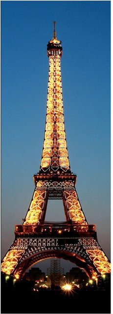 MCW LED-Leinwandbild Eiffelturm mit Timer, mehrfarbig, B x H: 100 x 35 cm - Bild 1