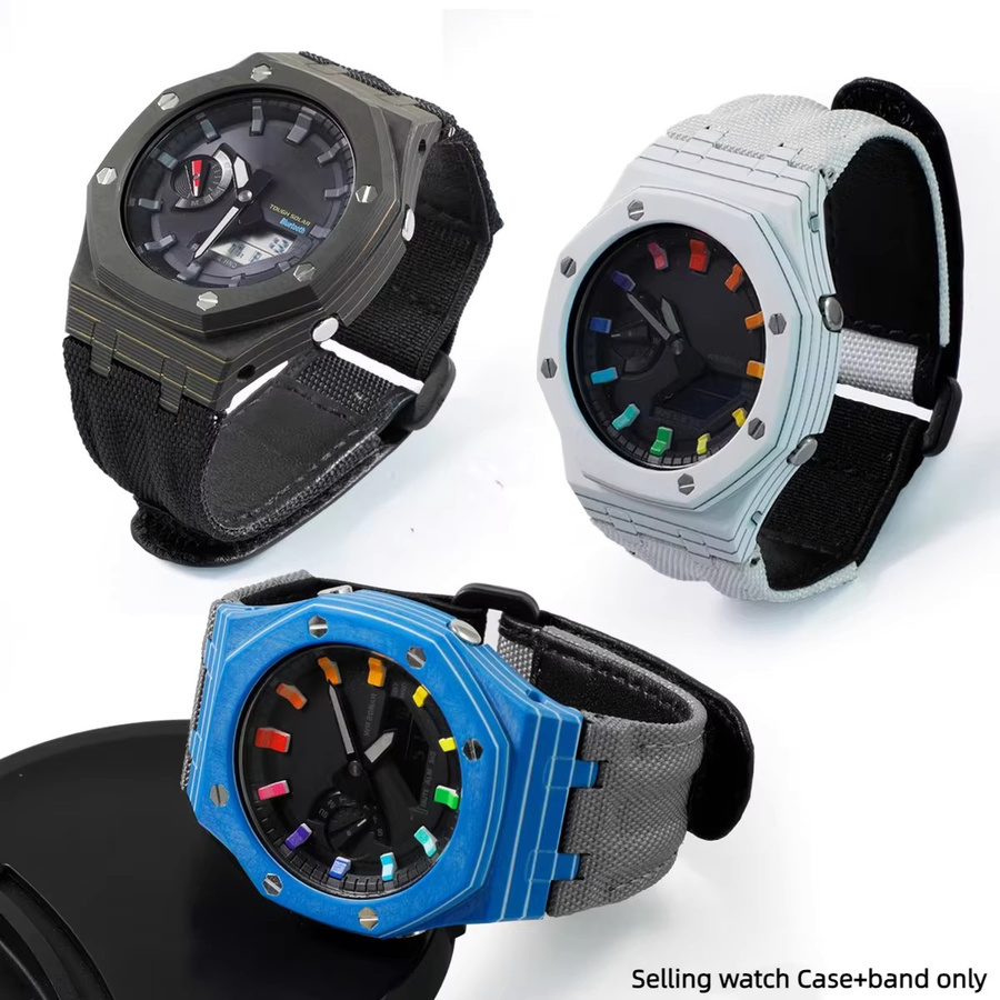 Casio Uhrenarmband, Nylon, Schwarz, Herren - Bild 2