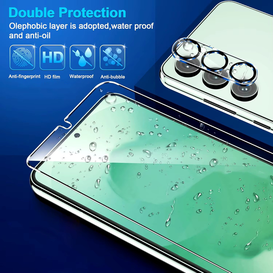 6in1 Displayschutzfolie aus gehärtetem Glas mit Objektivschutz für Samsung Galaxy A57 A37 A17 A07 A35 A55 A16 A36 A56, transparent - Bild 5