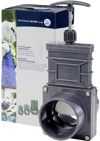 FIAP 2425 GateValve Active Absperrschieber aus Kunststoff in Grau, Durchmesser: 75 mm, Höhe: 230 mm - Bild 1
