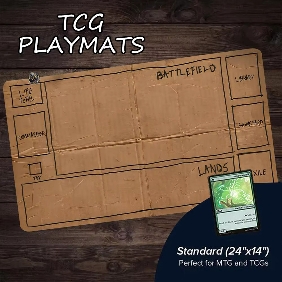 Mairuige Spielmatte für TCG und Magic in Schwarz und Braun, B: 60,96 cm, T: 35,56 cm - Bild 2