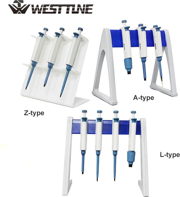 WESTTUNE Labor-Pipettenständer aus Kunststoff in Weiß für Mikropipetten (L-Typ, A-Typ, Z-Typ) - Bild 1