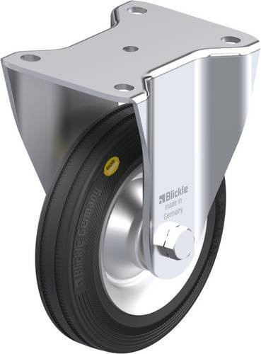 Blickle Bockrolle 3376 BH-RD 162R in Schwarz und Silber aus Stahl mit einem Rad-Durchmesser von 160 mm und einer Tragfähigkeit von max. 225 kg - Bild 1