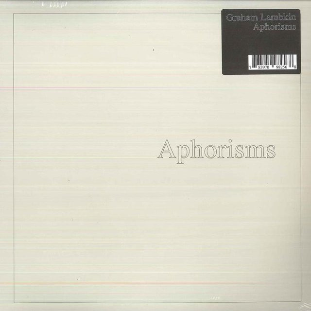 Graham Lambkin - Aphorismen LP Schallplatte von Blank Forms Editions, White, 2023, Electronic - Bild 1