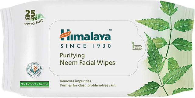 Himalaya Reinigende Neem Gesichtstücher, mit Neem und Kurkuma, 25 Stück - Bild 1