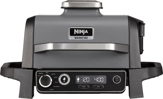 Ninja Woodfire Elektrischer Outdoor Grill & Smoker OG701EU mit Heißluft-Funktion in Schwarz und Silber Matt - Bild 1