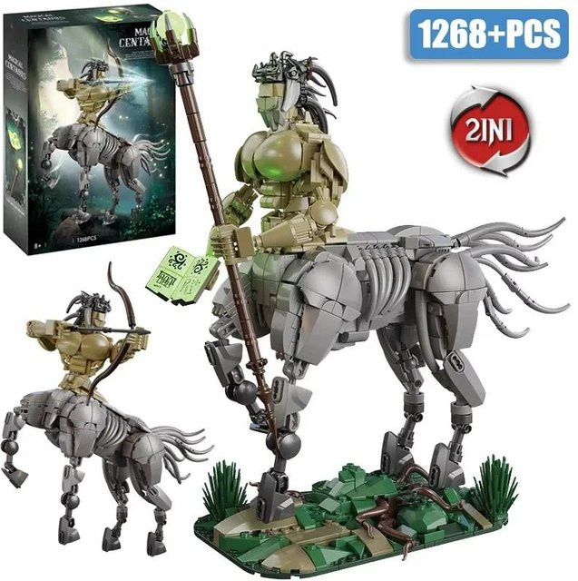 Magisches Pferd und Pferd MOC Baustein Set, 1268 Teile, ab 6 Jahren - Bild 1