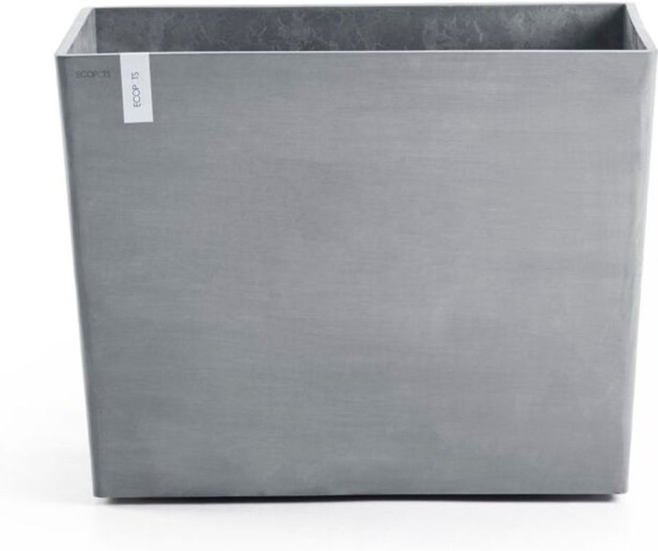 Ecopots Paris Wheels 85 Blumentopf aus Kunststoff in Grau und Taupe meliert, rechteckig, B: 39,5 cm, T: 39,5 cm, H: 65,8 cm - Bild 1