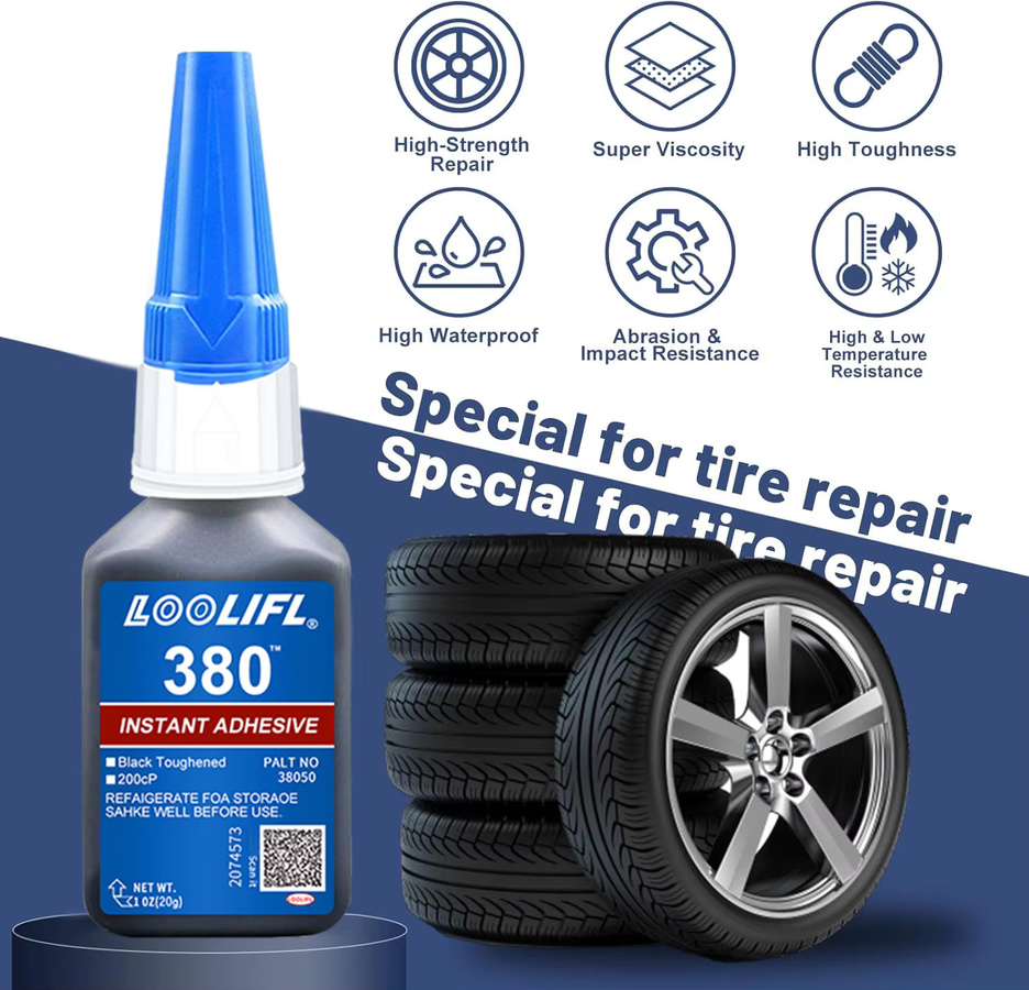 Loolifl380 Kunststoff-Spezialkleber in Schwarz, schnell härtender Superkleber für Motorradverkleidungen, Autoteile und Haushaltsreparaturen, 20 g - Bild 5