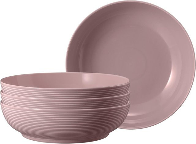 Seltmann Weiden Foodbowls Beat Color Glaze Salatbowls aus Porzellan Pink 4er Set Durchmesser: 25,5 cm - Bild 1