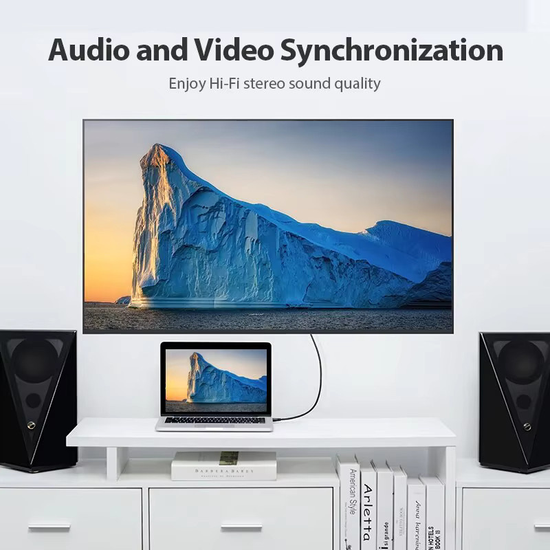Vention HDMI Kabel 4K 60Hz 3D mit vergoldeten Anschlüssen in Schwarz - Bild 2