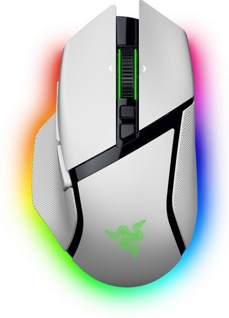 Razer Basilisk V3 Pro 35K Gaming-Maus, Weiß, kabellos mit Bluetooth und USB-C, optisch - Bild 1