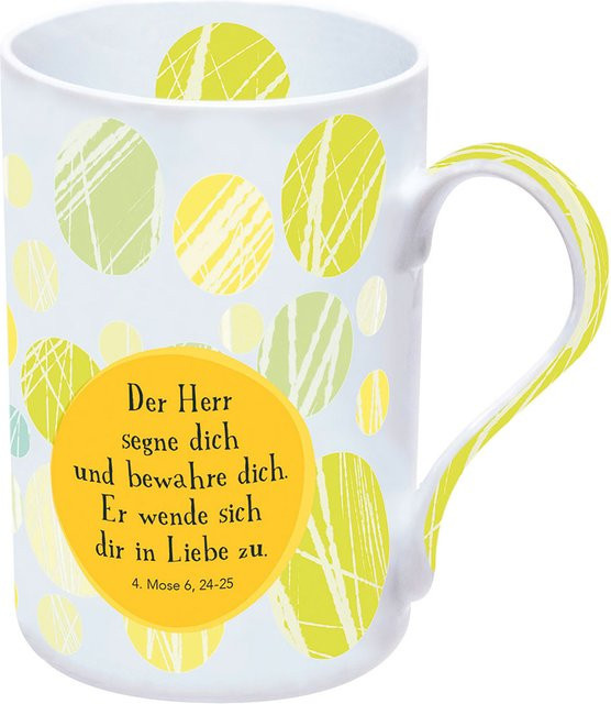 Keramiktasse Der Herr segne dich von Verlag Hintermann in Weiß, spülmaschinenfest und mikrowellengeeignet - Bild 1