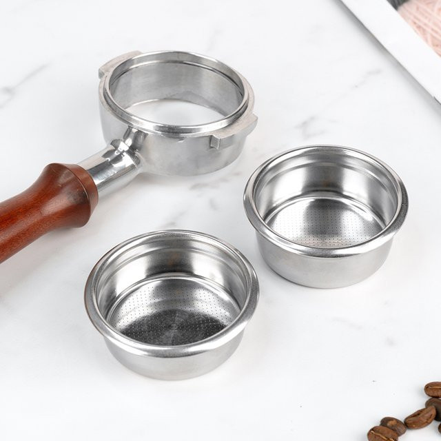 Dalinwell Druckloser Kaffeekorb aus Edelstahl für einlagigen Espresso, Silber, Durchmesser: 58 mm - Bild 1