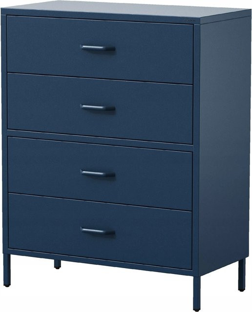 Jan Nowak Schubladenkommode CARLA Modern Dunkelblau B: 80 cm, H: 101,5 cm, T: 40 cm - Bild 1