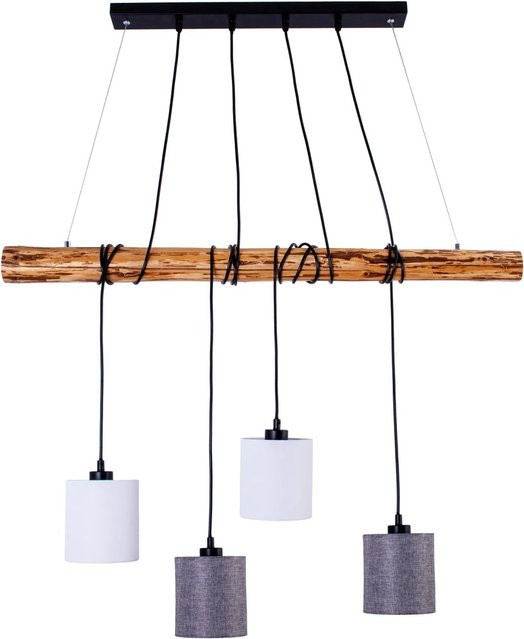 Näve Pendelleuchte Malta im 4er-Set in Natur und Beige aus Metall und Textil B/H/T: 13 x 150 x 100 cm - Bild 1
