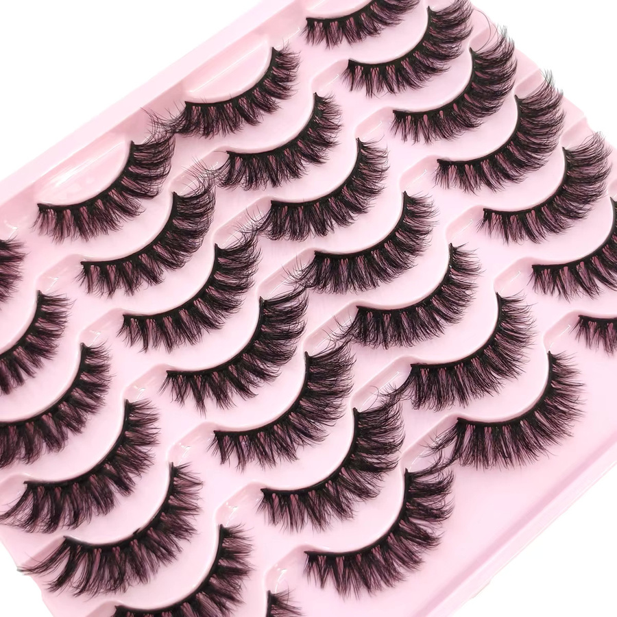 HBZGTLAD Falsche Wimpern, 14-Doppel-Nervwimpern, russische Locken - Bild 2