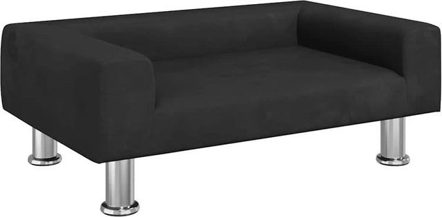 vidaXL Kindersofa aus Samt in Schwarz, B/T/H: 70 x 45 x 26,5 cm - Bild 1
