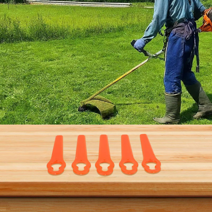 50-teiliges Set VIBRATITE Kunststoffklingen in Orange passend für FSA 45 Akku-Rasentrimmer als Ersatzklingen für Rasenschneider und Rasenmäher - Bild 3