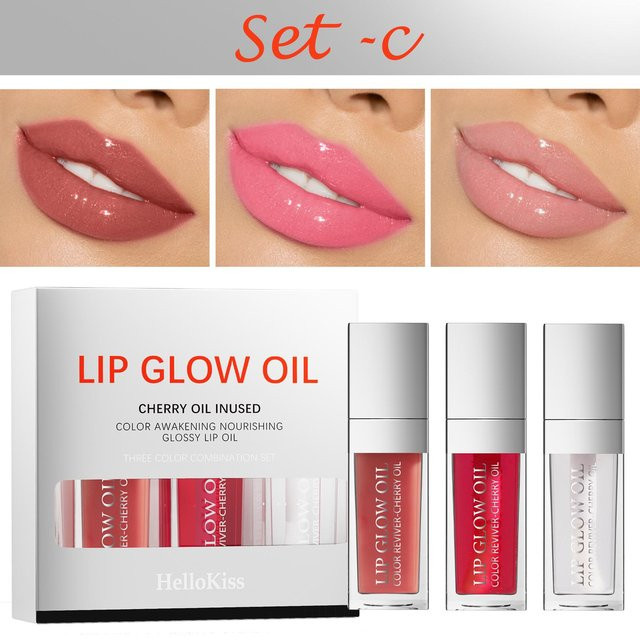 OTRESS Lippenöl Lipgloss, 3er Set, glänzend, Unisex - Bild 1