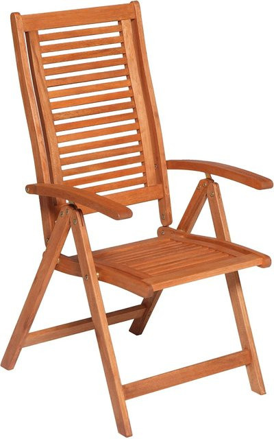 Merxx Klappsessel Cordoba aus Eukalyptusholz in Beige, B/H/T: 58 x 114 x 68 cm - Bild 1