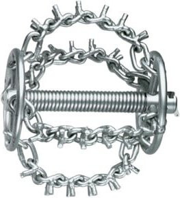 Rothenberger Kettenschleuderkopf mit Spikes und 4 Ketten in Silber, 16 mm - Bild 1