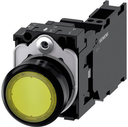 Siemens Drucktaster 3SU1106-0AB30-3FA0 gelb aus Kunststoff - Bild 1