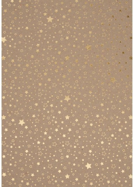 Heyda Naturkarton Sterne in Gold mit glänzender Oberfläche - Bild 1