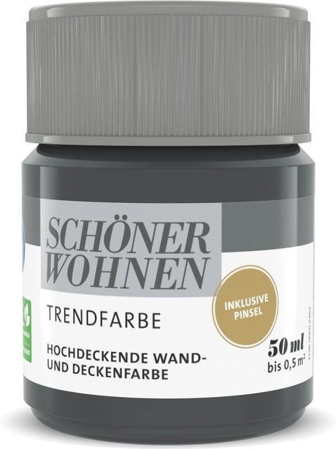 Schöner Wohnen Dispersion Farbe New Black, 0,05 l, wasserbasiert und lösungsmittelfrei - Bild 1