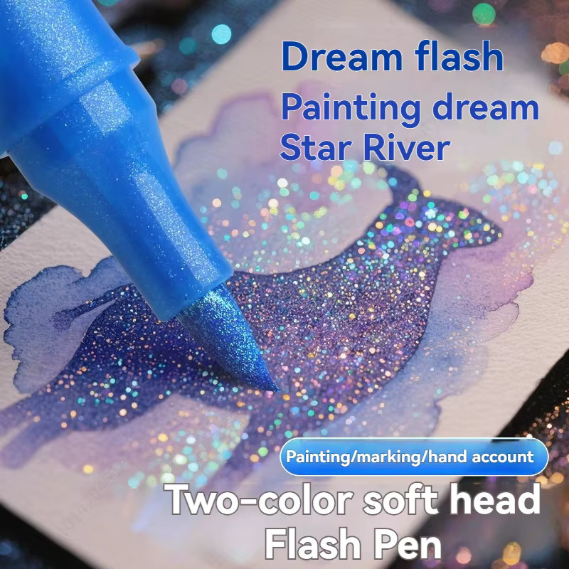 Glitzernde Kunstmarker von kissbuty in Multicolour für DIY-Handwerk und Postergestaltung - Bild 4