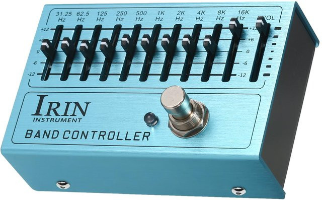 IRIN 10-Band EQ Gitarreneffektpedal Mini Equalizer mit True Bypass für Gitarre und Bass in Hellblau - Bild 1