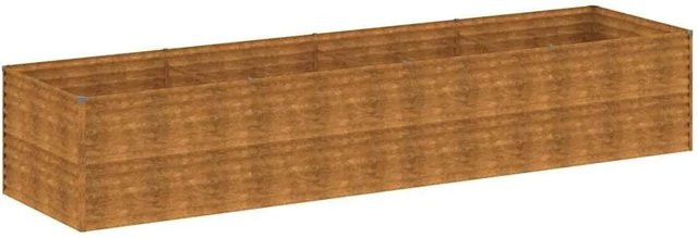 vidaXL Hochbeet aus Cortenstahl in Braun, B/T/H: 386 x 100 x 69 cm - Bild 1