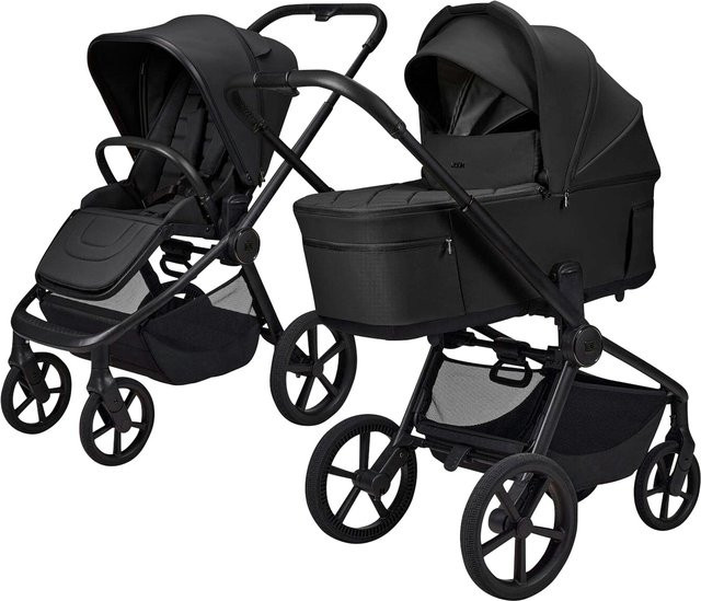 Moon Diamond Kombikinderwagen Resea FOLD Trio-Set mit Babyschale Cosmo 2.0 in Schwarz - Bild 1