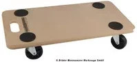 Brüder Mannesmann Möbel-Transportroller aus MDF in Schwarz und Braun mit einer Traglast von 200 kg, B/T/H: 60,0 x 31,0 x 5,75 cm - Bild 1