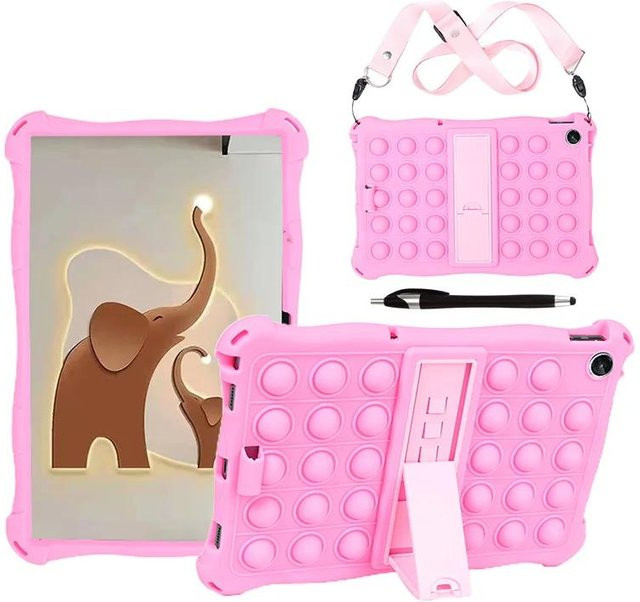 Funda Kids Case Silikon-Ständer-Hülle für Lenovo Tab M10 Plus (3. Gen) TB-125F und TB-328F in Rosa - Bild 1