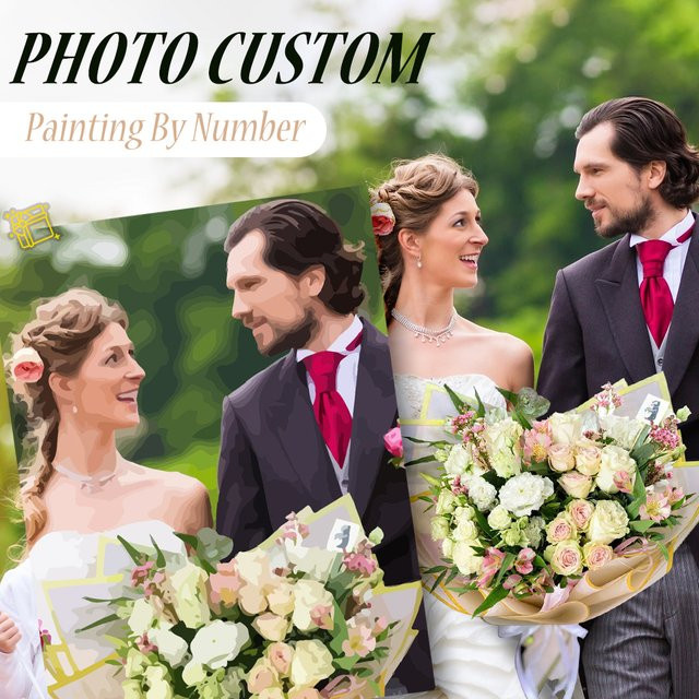 CHENISTORY Malen nach Zahlen Set mit individuellem Foto für dein personalisiertes DIY Acryl-Bild in Multicolour - Bild 1