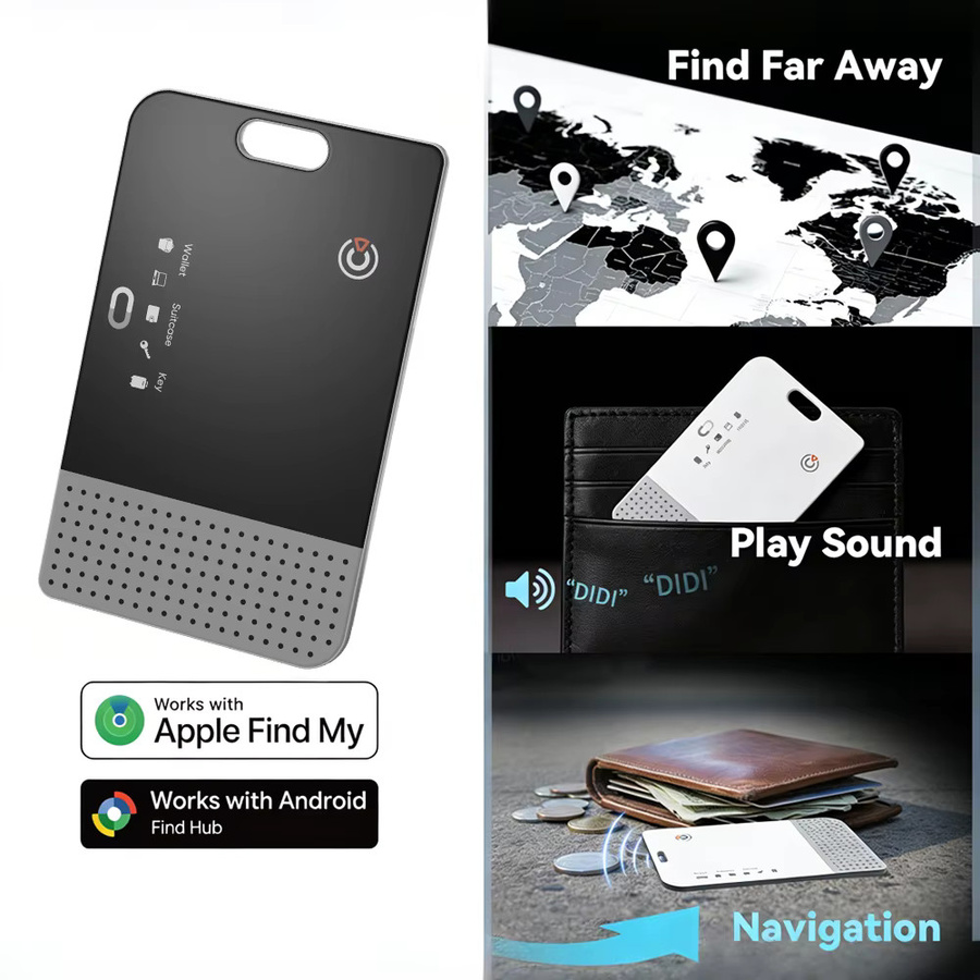 Vivilife Ultra-Slim Wallet Tracker Black – Kabelloses Lade-Gerät mit Ortungsfunktion für Google Find Hub und Apple Find Hub als Smart Tag zur Verlustprävention - Bild 4