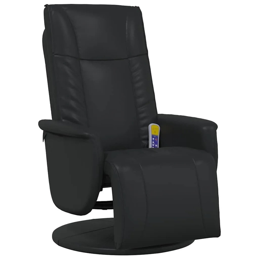 vidaXL Massage Relaxsessel Schwarz aus Kunstleder mit Armlehnen, B/T/H: 71 x 90 x 105 cm - Bild 2