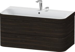 Duravit Möbelwaschtisch-Unterschrank Happy D.2 Plus in Nussbaum gebürstet mit 2 Schubladen, Breite: 97,5 cm, Tiefe: 49 cm, Höhe: 48 cm - Bild 1