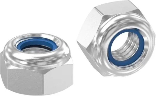 FeNau Sechskantmutter M8 selbstsichernd aus Edelstahl A2 in Silber DIN 985 - Bild 1