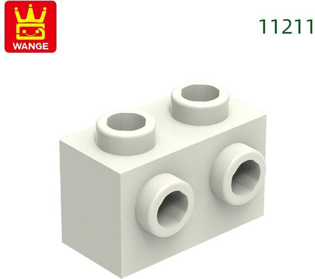 Yiran Toy Modifizierte 1x2 Blöcke mit Noppen an den Seiten Farbige 122-teiliges Set - Bild 1